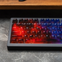 Neon 104+15 Fog Transparent PC Pad Printing ai3D Keycaps Set Cherry Profile for Mechanical Keyboard